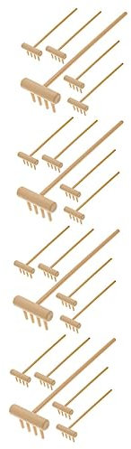 Warmhm STK Sandrechen Miniaturstatue Zen-Garten-kit Zum Selbermachen Zen Garten DIY-Sand--gartengeräte Mini--gartengeräte DIY Mini-Garten Sandkasten Büro Bambusprodukt Plastik
