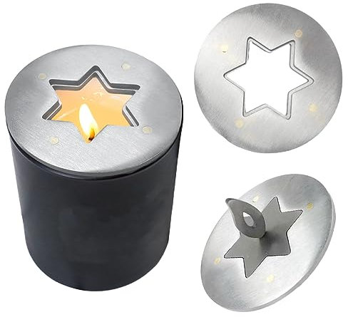 Amindz Spegni Candele in Acciacio Inox, Estintore a Candela a Stella Esagonale，Strumenti per la Cura delle Candele può Spegnere in Sicurezza Gli Stoppini delle Candele (Ø55mm