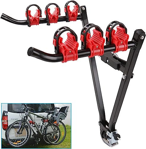 Ultrakompakter kompakter Heckträger für 2 Fahrräder, Anhängerkupplung für Anhängerkupplung, Anhängerkupplung, Fahrrad-Fahrradträger, Auto-Van-Gepäckträger, universelle Halterung, Ständerträger