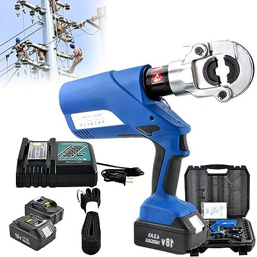 ZXSYYDS Electric Hydraulic Crimping Pliers,Rechargeable Hydraulic Crimping Tool Industrial Electric Hydraulic Cable Lug Crimper,18v Electric Hydraulic Crimping Tools,EZ-300