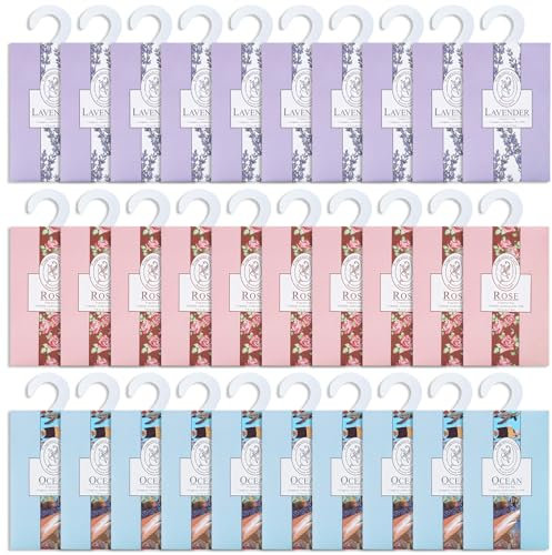 Nizirioo 30 Stücke Duftsäckchen Kleiderschrank Dufterfrischer Aromatherapie Kleiderbügel Hanging Scent Tasche Garderobe Lufterfrischer Kleiderschrank Natürlichen Geruch Sachet Closet Auto Schuhregal
