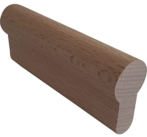 Blindzylinder aus robustem Holz für Zylinderschloss PZ - 80x17x33mm, Buche roh