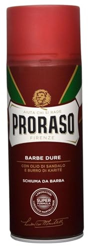 Schiuma Da Barba, BARBE DURE, Con Olio Di Sandalo e Burro Di Karité 400ml