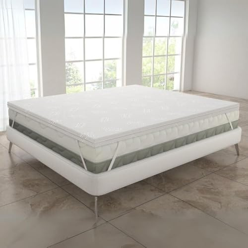MAXIME MAISON - Topper 170x200 Memory Foam 5 cm (Medio/Rigido) Matrimoniale Antiacaro e Anallergico: Il Topper che Promette Sogni d'Oro