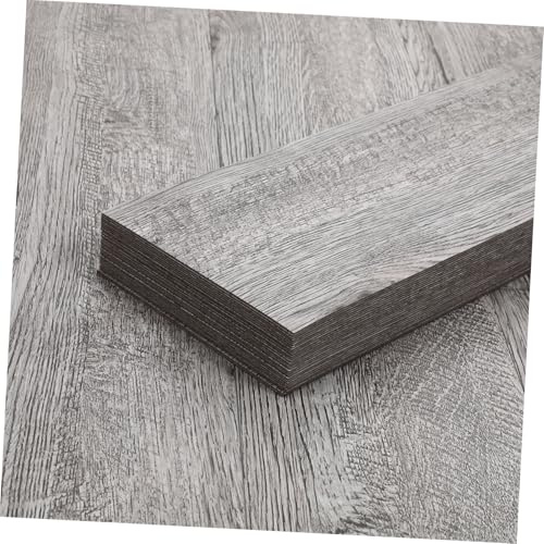 jojofuny 36pcs Laminate Flooring Self-adhesive Floor Thickened Wear-resistant Floor Stickers for Kitchen and Bathroom Decorative Wood Grain Sticker