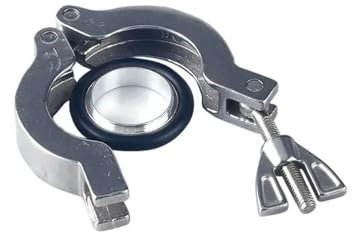 RNUMLIGH KF 10 16 25 40 50 63 Vacuum Wing-Nut Clamp 304 Stainless Steel Sanitarry Pipe Fitting Quick Installation Bracket Sealing Ring (Clamp KFM Bracket,KF25_SS304)
