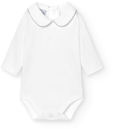BABIDU Långärmad babybody i 100% bomull, babybody gjord av mjukt, andningsbart och allergivänligt tyg för känslig hud, pikébody med polokrage, unisex kläder