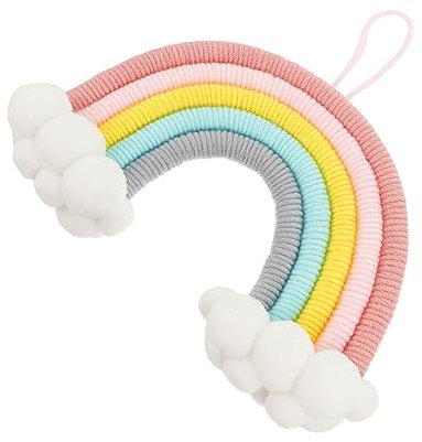 Milisten Rainbow Wanddekorationsornament Handgewebte Wolken-Rainbow-hängedekoration Für Kinderzimmer