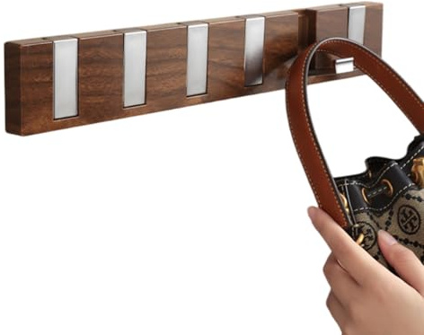 Schlüsselhalter für die Wand, Holzmaserung, Klaviertasten, Handtasche, kein Bohren, Taschenhalter, Wanddekoration für Waschküche, Schlafzimmer, Wohnheim, Garage, Eingang, Wohnmobil, Schrank, Schlamm