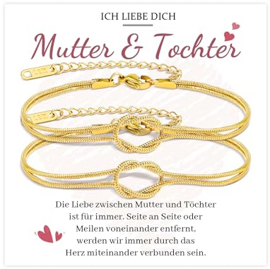 MANVEN Geschenke für Mutter Tochter Beste Freundin Schwester Armband | Weihnachten Geburtstag Abschluss Schulanfang Schule Valentinstag für Mädchen Damen