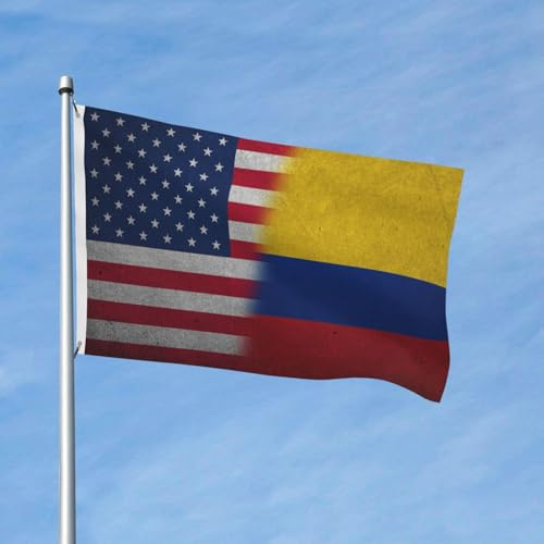 Bandera vintage de Colombia, bandera americana de 90 x 150 cm, poliéster, de temporada, de doble cara, para jardín, exterior, hogar, patio, decoración de festivales.