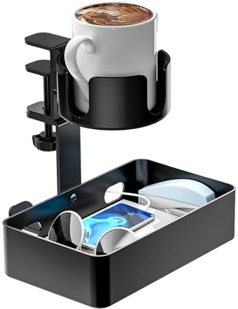 Montesy Porte-gobelet amovible pour ranger les écouteurs et les écouteurs - Pour bureau, maison ou bureau