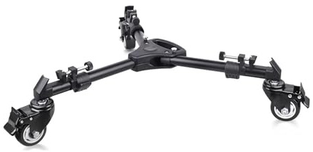 MJINA Carrello for Fotocamera TD1 ad Alte Prestazioni con Supporto for Gambe Regolabile for la Maggior Parte dei treppiedi e Supporti for luci, carico Massimo di 15 kg(TD1L)