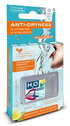 Lemon Pharma Anti-Mundtrockenheit Zugenstreifen, mit Vitamin B2, Biotin & Hyaloronsäure, Hydration, Vegan und Zuckerfrei