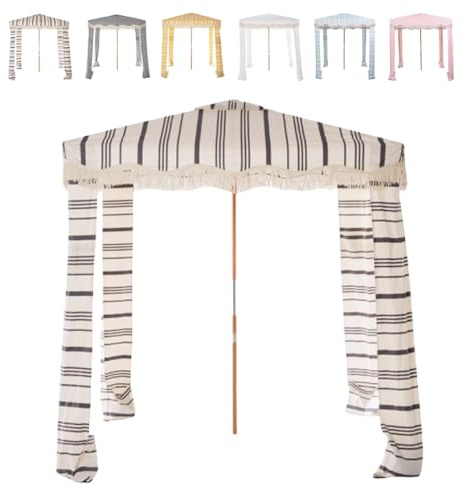 Ombrellone da spiaggia rosa da 1,8 x 1,8 m, tenda portatile da esterno con protezione solare UPF 50+, leggera ed elegante, per spiaggia, picnic e campeggio