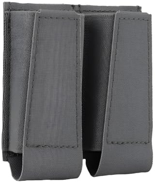 Marsupio Tattico Doppio Aperto 9 Mm MOLLE Ad Estrazione Rapida - Nylon, 9x9,7 Cm, 0,036 Kg For Attività Di Squadra/giochi Tattici/oggetti Scena Cinematografici(WG)