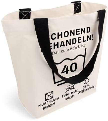 MYHALF Stoffbeutel Geschenk für Oma Mama 40/50/60 Geburtstag Frau Baumwolltasche Groß Lustige Geschenke Weihnachten Ruhestand Shopper Tote Bag Einkaufstasche Faltbar Danke Mutter Geburtstagsgeschenke