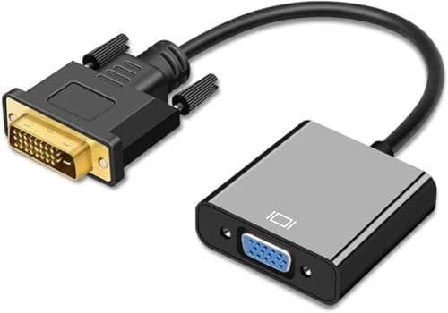 DUOBAGMA Adaptateur DVI-D vers VGA, adaptateur VGA femelle, convertisseur numérique analogique, câble DVI-D 24+1 prise