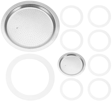 WEKADRIN Food Safe Silicone Gasket Seal for Espresso Maker Stovetop Coffee Pot Accessories with Filters High Temperature Resistant Replacement for Leakproof Coffee Machine Easy Installation