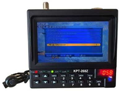 AT82-KPT-268Z Misuratore ricevitore TV DVB-S Localizzatore satellitare digitale portatile da 4,3 pollici DVB-S Sat Sat Dish Locator Display LCD