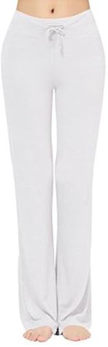Yigoo Yogahosen Damen Lang Hosen Sporthose Pumphose Haremshose Leichte Sommerhose Marlene Hose Weiß 2XL