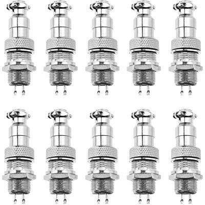 OTOTEC 10 x GX12 Aviation Plug 2 Pin Connettore Set Metallo Maschio Femmina Filo Tipo Vite Cavo Pannello 12mm Filettatura