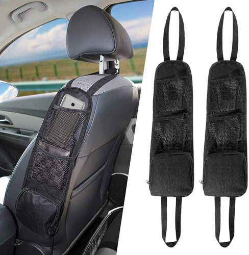 TaimeiMao Organizer per Borsa da Auto,Schienali auto Protezione Bambini,Protezione dello Schienale Dell'auto,Borsa Portaoggetti per Sedile Posteriore Dell'aut (Nero)