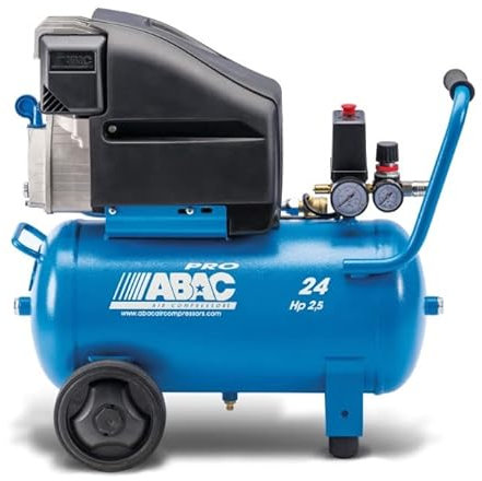 Abac - Compresseur à piston lubrifié 2,5CV 230V Mono 10 bar 24L Direct - PRO POLE POSITION L25P ABAC
