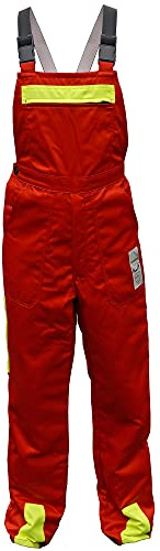 SWS Forst GmbH Schnittschutzlatzhose Forsthose Forstlatzhose rot/gelb SSK1
