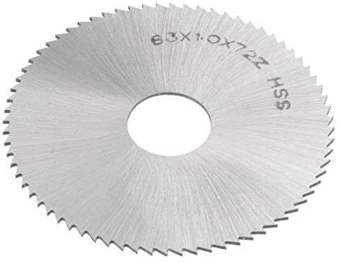 sourcing map Kreissägeblatt 63mm (2-1/2) Durchm. 1mm Dick 72 Zähne, Fräser aus 6542 Hochgeschwindigkeitsstahl (HSS) mit 16mm Dorn zum Holz PVC und Aluminium Schneiden