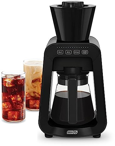 DASH Rapid Cold Brew Maker with VacuPress™ Technology with Glass Carafe for 40 Ounces of Instant Fresh Cold Brew Coffee or Iced Tea