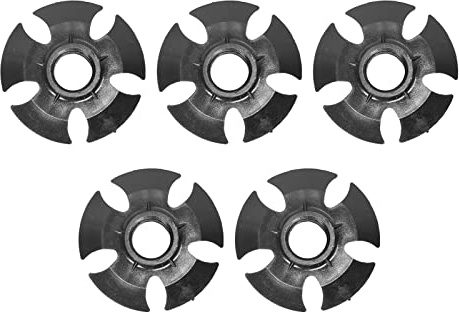 KIMISS Sory Skistock-Körbe, Ersatz-Skistöcke, Schwarzer Gummi, 5 Stück, Wanderstock, Gummi, Schnee, Schlamm, Drag-Korb, Wandern, Wanderstock, Spazierstock
