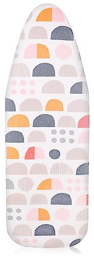 Pottwal Copriasse da Stiro Premium per Una Stiratura Facile e Veloce, per Ferri da Stiro a Vapore, Copriasse da stiro Universale, Semicerchio Marrone, 38-45cm x 120-125cm (Taglia XL)