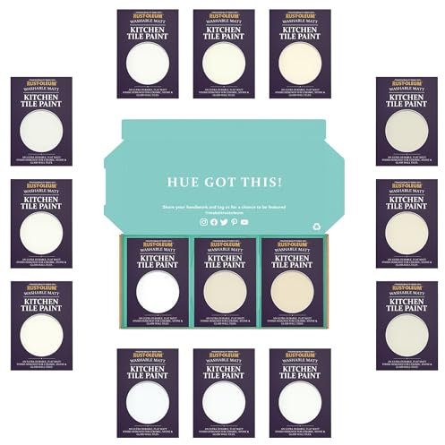 Rust-Oleum Kitchen Wall Tile Paint in Matt Finish – Elegant Whites Tester Box