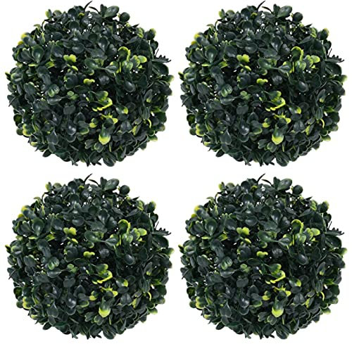 Homgoday Sfere di Bosso Artificiale 4 pz 12 cm 792