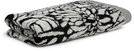 Möve Brooklyn Botanic Duschtuch 80 x 150 cm aus 85% Baumwolle / 10% Viskose / 5% Leinen, Nature/Black
