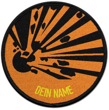 Patch personalisiert Warnzeichen Explosion explosiv Technik Sprengstoff #42832