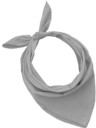 JOPHY & CO. Set von 3, 5, 10 Bandanas 100% Baumwolle für Damen, Herren, Kinder, einfarbig und/oder mit Paisley-Muster, Art.Nr.A644, dunkelgrau, Set 1 pz