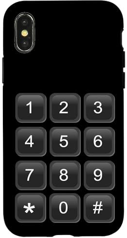 iPhone X/XS NUMERIC KEYPAD PHONE NUMBER SECURITY CODE PIN PAD COSTUME Case