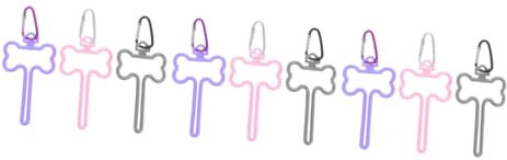 Sosoport 9 Stk Clip für Haustierkotbeutel freihändige Leine Kotbeutelhalter für Leine dog poop bag holder hunde kotbeutel halterung Müllbeutel Hundekotbeutel feste Clips für Abfallbeutel