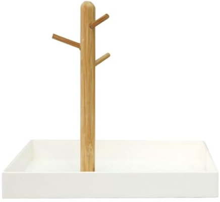 Rordigo Schlüsselablage für den Eingangstisch, Organizer mit 3 Ebenen aus Holz für Schlüssel, Armbänder, Uhren, Schmuck, Telefon B