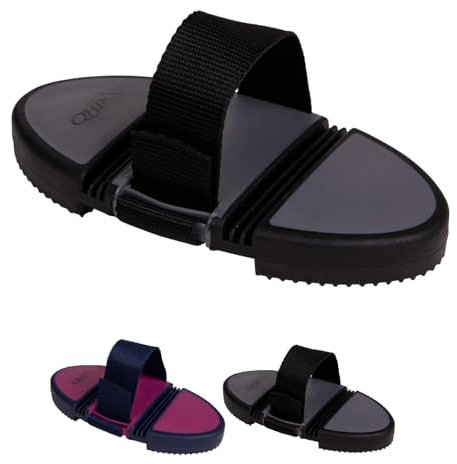 NETPROSHOP Flexibler Striegel passt Sich dem Körper an Flexibler Pferdestriegel, Farbe:Grau/Schwarz