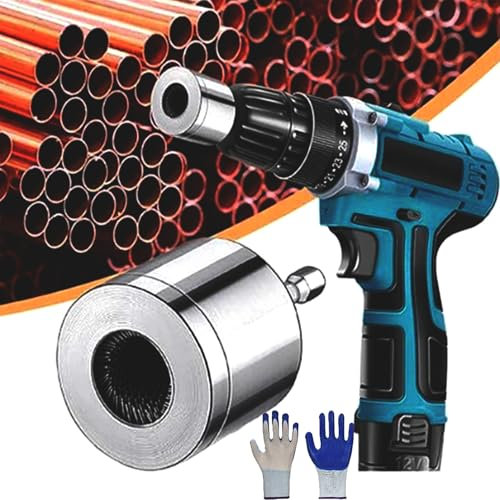 Metal Copper Pipe Cleaner, Copper Pipe Cleaner for Drill,15mm Pipe Cleaner for Electric Drills Brush,Electric Drill Bit Pipe Cleaners Pipe,Cleaning Brush for Copper Pipe,Easy Installation (15mm)