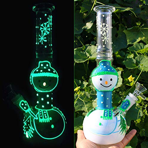 Blue Glass Water Pipe with Tornado Percolator - 14.5mm Bowl, 25cm High, 400g Smoking Oil Rig