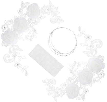 Tofficu Adornos De Encaje para Tartas Flores Decoración para San Valentín Cumpleaños Showers