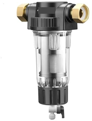 Osmoseanlage Trinkwasser, Vorfilter for das ganze Haus, Spin-Down-Sedimentwasserfilter, zentrales Vorfilter-Reinigungssystem, Rückspülung, Edelstahlwebe,Wasserfilter(Host and 1x Filter)