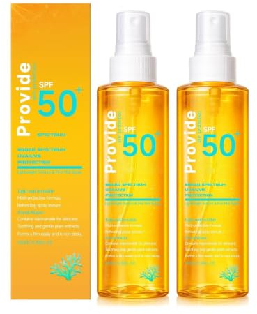 Sun Water - Face and Body Sunscreen, Hair and Scalp Sun Protection Spray SPF50, Hair Sun Protection Spray, Non Greasy High Protection UVA and UVB, Fast-Absorbing No White Cast Formula (2)