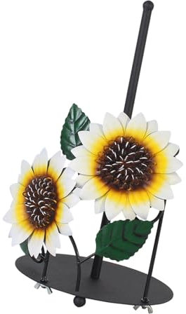 SZLIFE Servitore di tovagliolo di girasole Baglieria per bagno Organizzazione del supporto in metallo rotolo di carta decorazione per ripiani per ristoranti