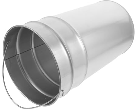 ULTECHNOVO Contenedor Galvanizado Para Cubo De Basura Cubo Interior De Hierro Galvanizado Uso Multiusos Para Exteriores Para Almacenamiento De Basura