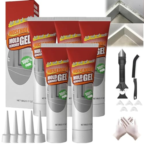 Gel dissolvant de moisissures, gel puissant pour les espaces de carrelage de salle de bain et de cuisine, très efficace pour la pénétration, le nettoyage des murs, formule sûre qui n'endommage pas la